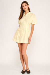 Lemon Pleated Dress