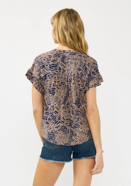 Paisley Button Down Blouse