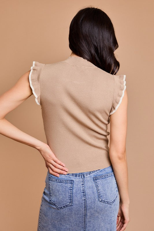 Mocha Ribbed Top