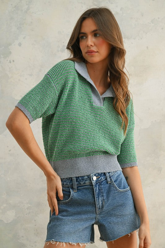Oria Collared Top