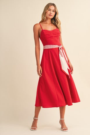 Sweetheart Linen Dress