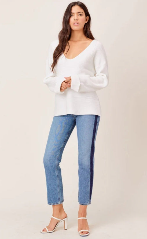 Tatum Ribbed Sweater- Ivory