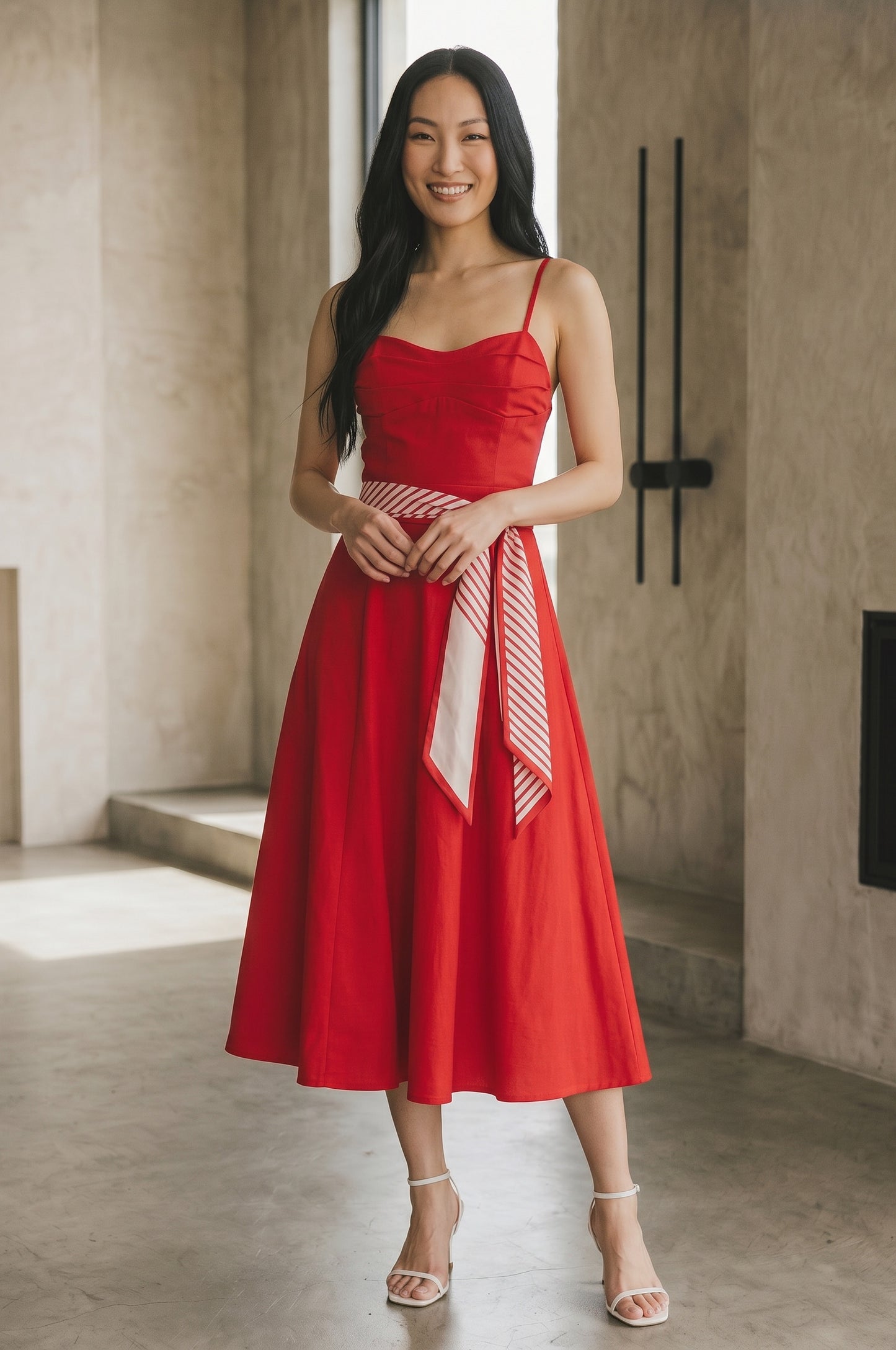 Sweetheart Linen Dress