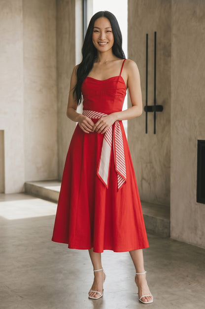 Sweetheart Linen Dress