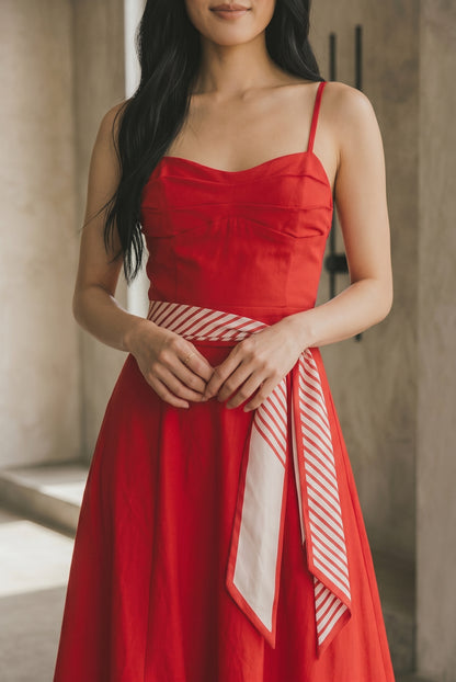 Sweetheart Linen Dress