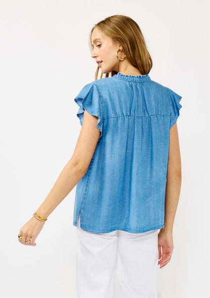 Vivianne Ruffle Sleeve Blouse