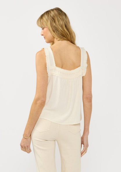 Alanna Lace Trim Tank Top - The Giving