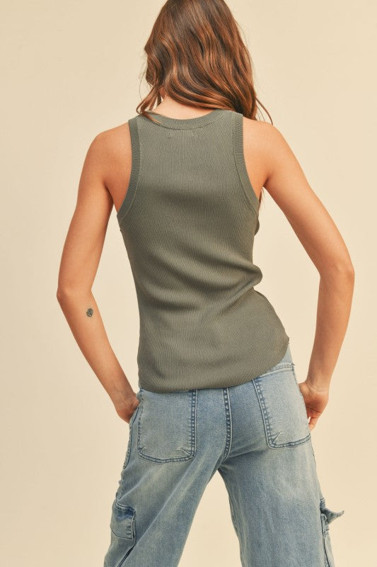 Allie Classic Tank- Olive
