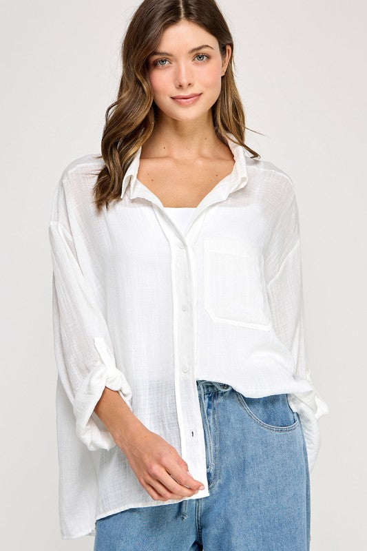 Alora Button Down
