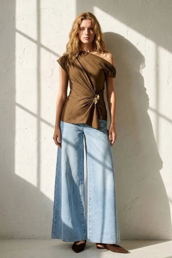 Arlette Drape Top - The Giving