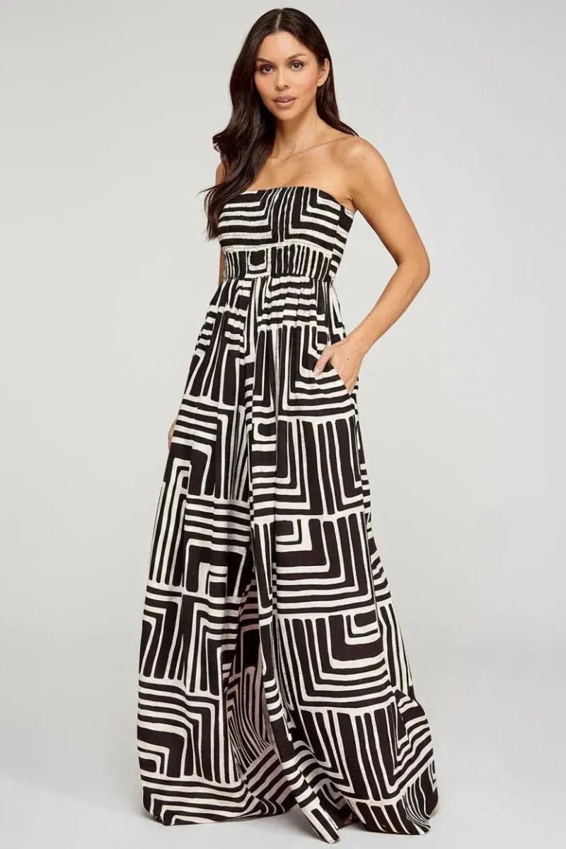 Carrington Smocked Jumpsuit - The Giving