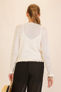 Daisy Pointelle Cardigan