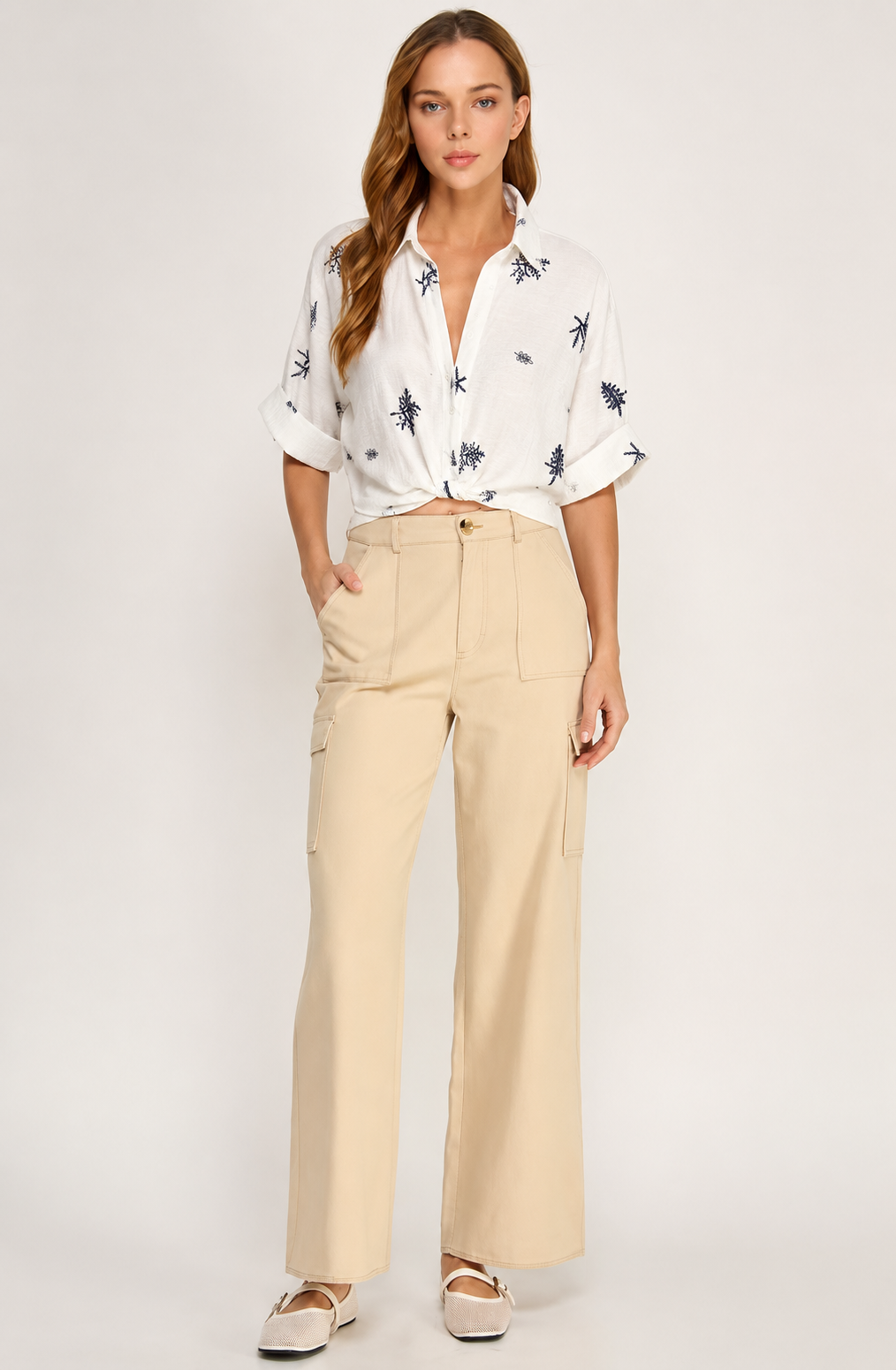 Gwendolyn Twist Collard Top