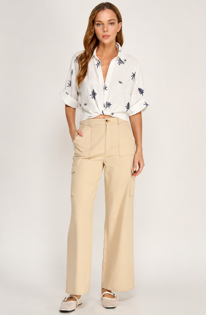 Gwendolyn Twist Collard Top