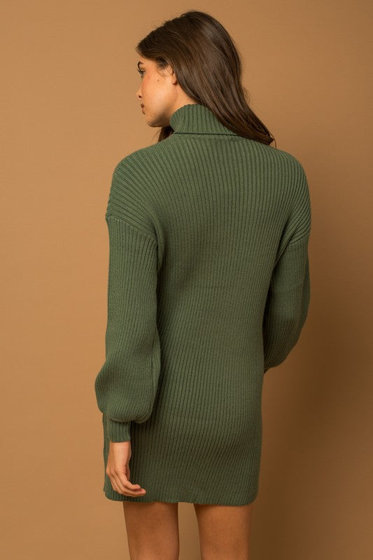 Layla Sweater Dress - Olive