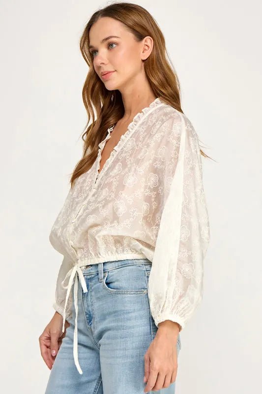 Lillian Embroidered Blouse - The Giving