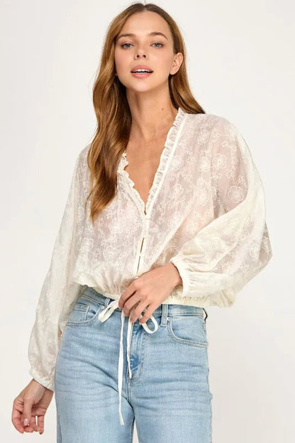 Lillian Embroidered Blouse - The Giving