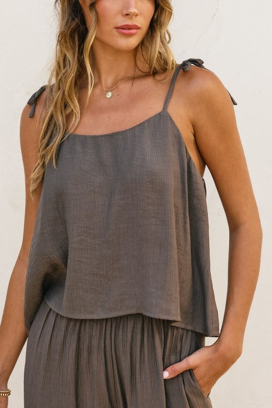 Melrose Tank- Charcoal
