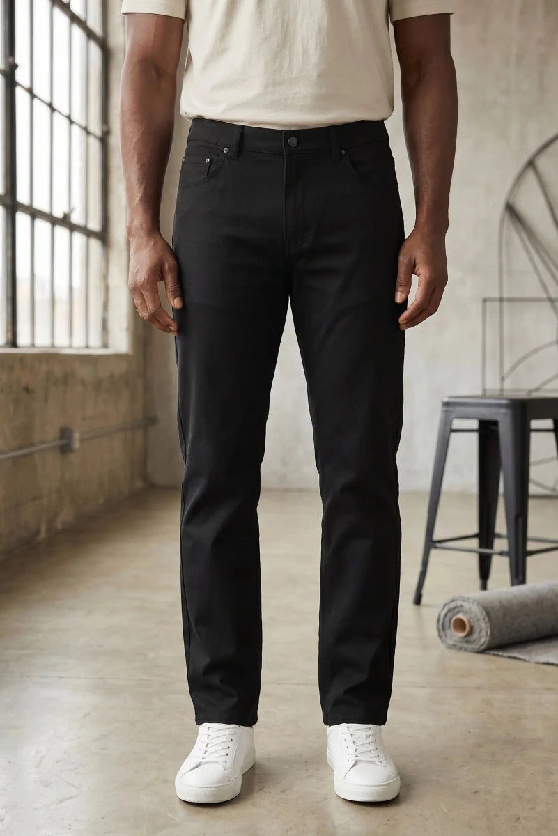 Men's Woven Classic Pants- Black - The Giving