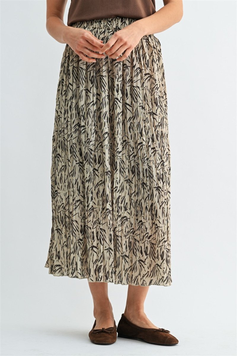 Mielle Leaf Print Maxi Skirt - The Giving