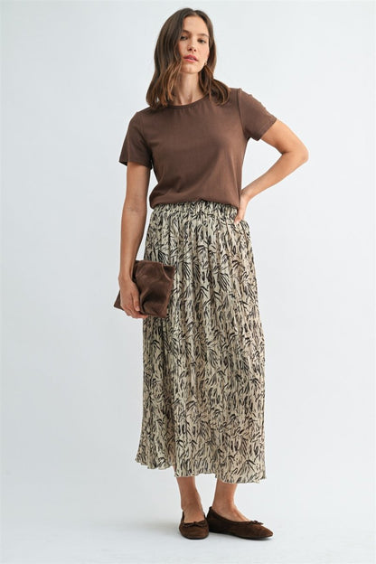 Mielle Leaf Print Maxi Skirt - The Giving
