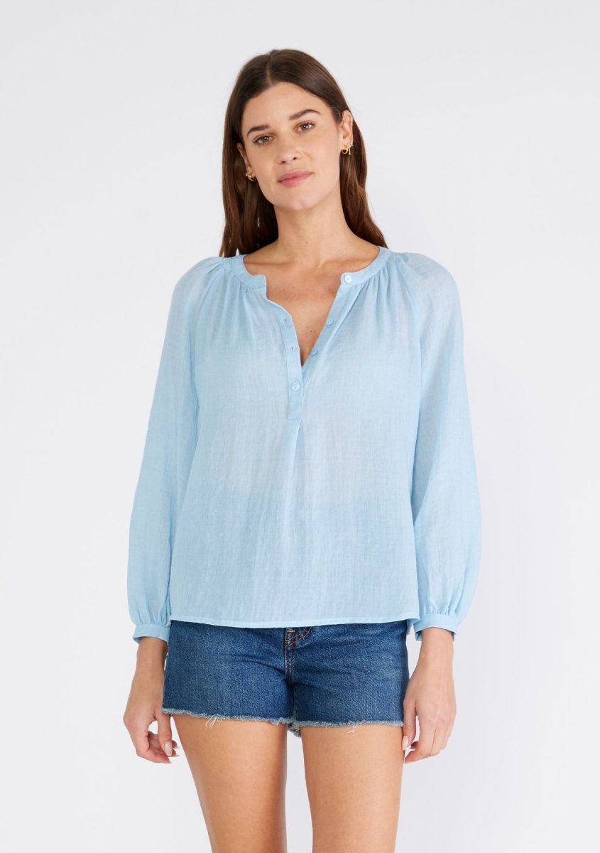 Natalia Smocked Neck Blouse - The Giving