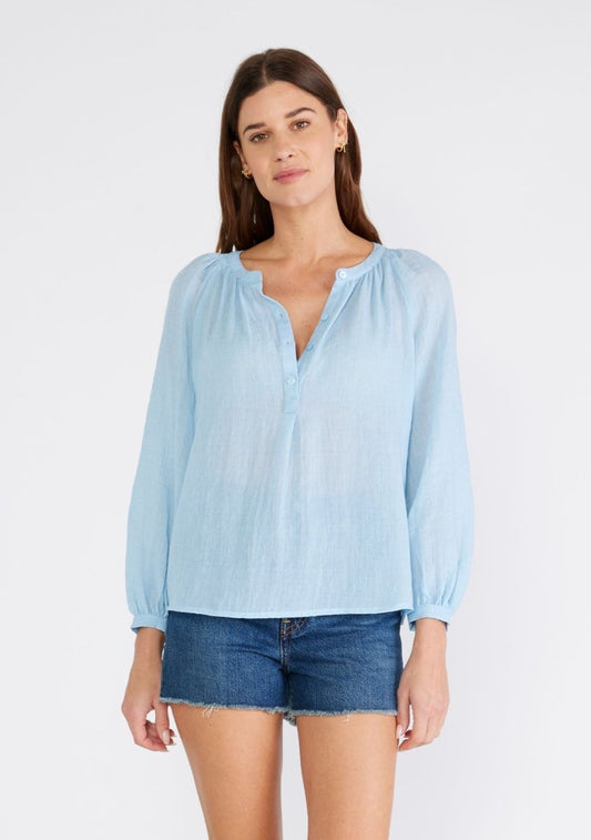 Natalia Smocked Neck Blouse - The Giving