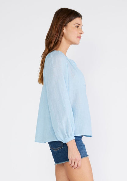 Natalia Smocked Neck Blouse - The Giving