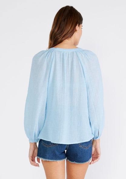 Natalia Smocked Neck Blouse - The Giving