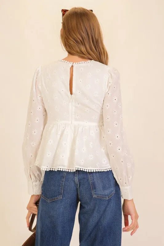 Nyla Eyelet Blouse - The Giving