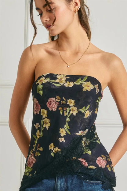 Raquel Rose Tube Top - The Giving
