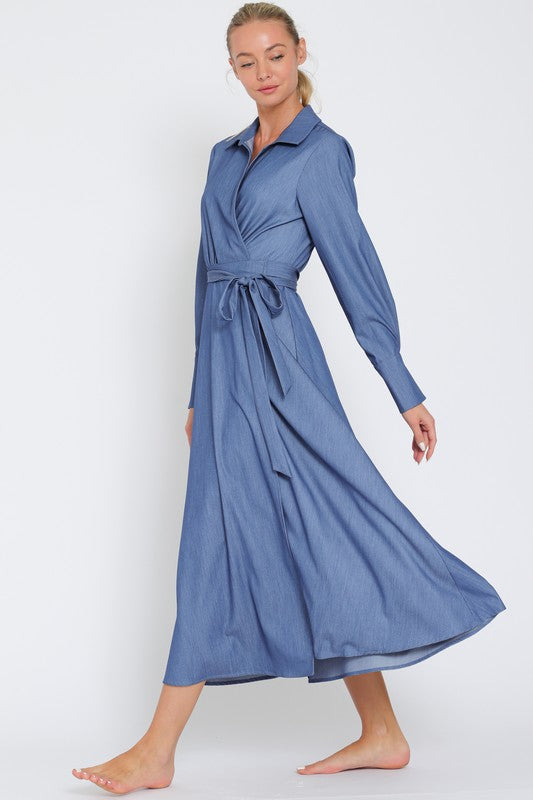 Ray Wrap Midi Dress
