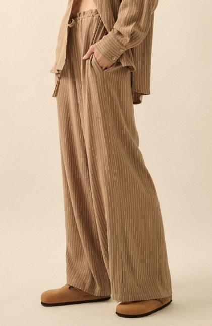 Chestnut Striped Trousers